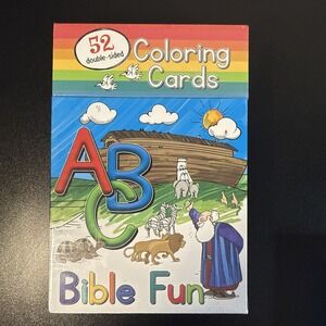 52‎ Coloring Cards for Kids: ABC Bible Fun - double-sided NEW